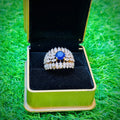 Gold Plated Ring with blue stone