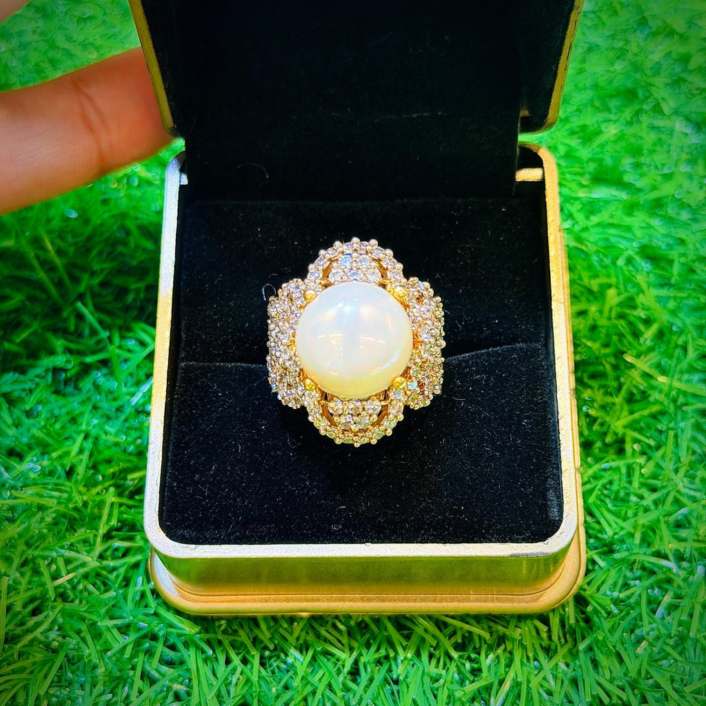 Gold Plated ring with opal stone