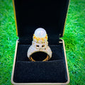 Gold plated ring with opal stone