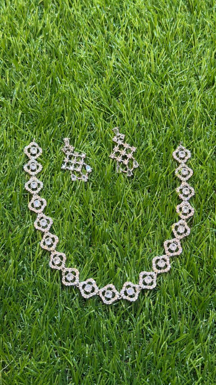 White One Carat Necklace Set