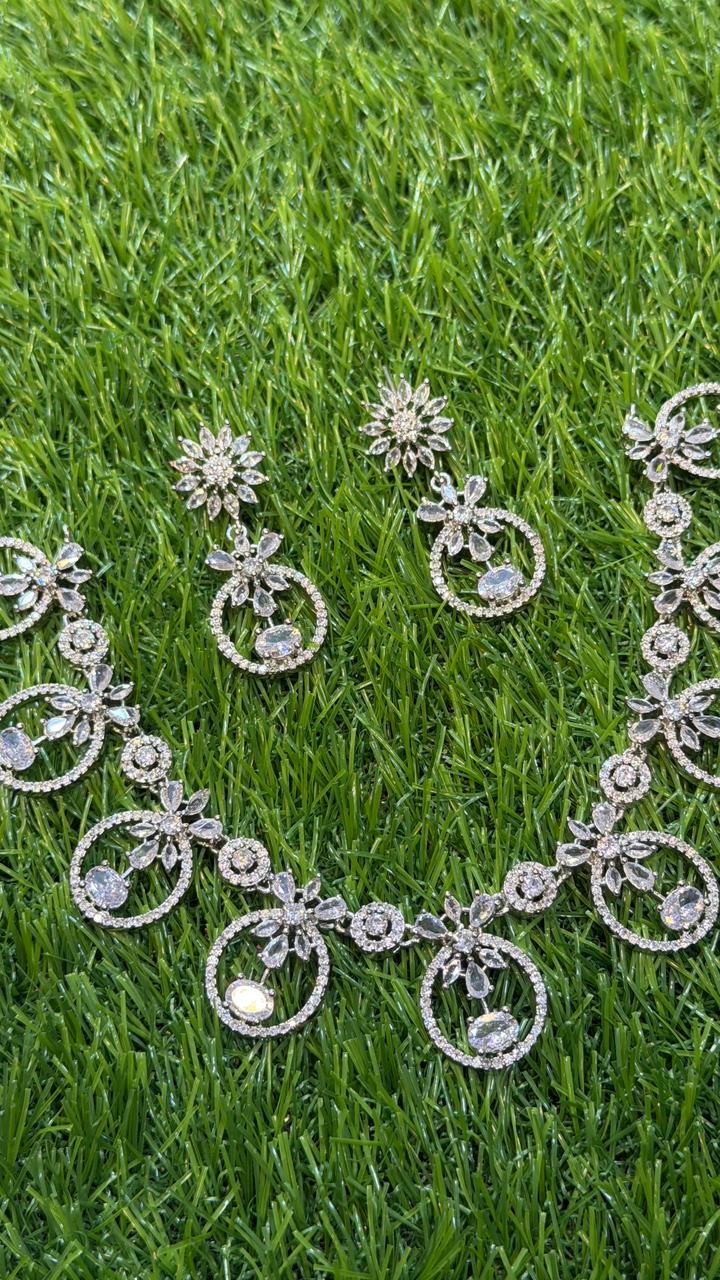 White One Carat Necklace Set