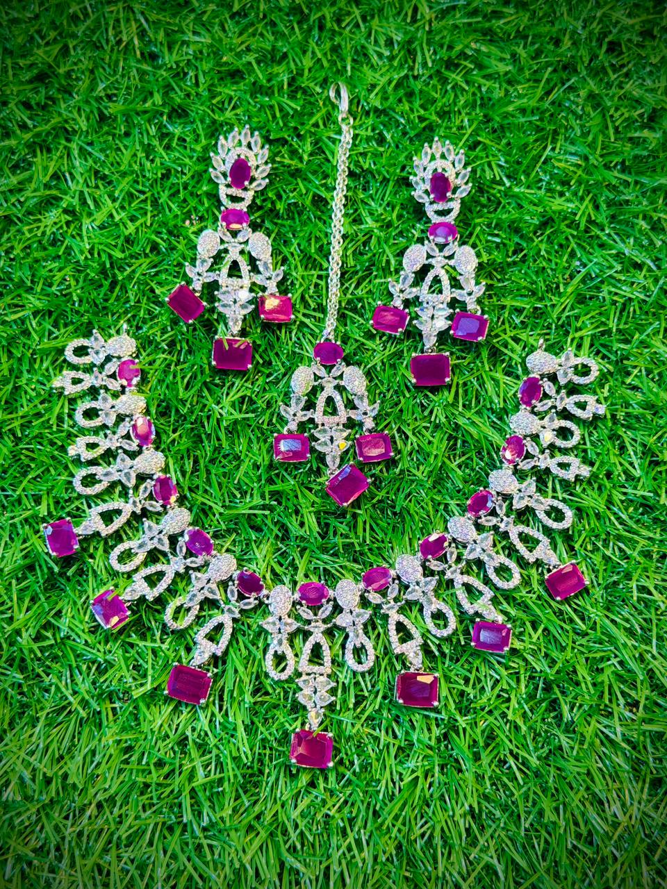 One Carat, Unique Design Necklace With Color Options