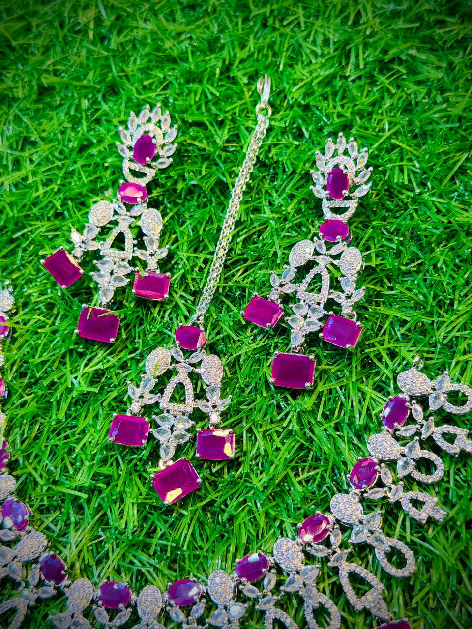 One Carat, Unique Design Necklace With Color Options