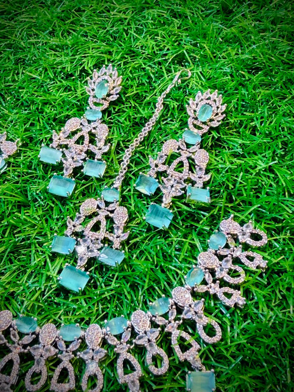 One Carat, Unique Design Necklace With Color Options