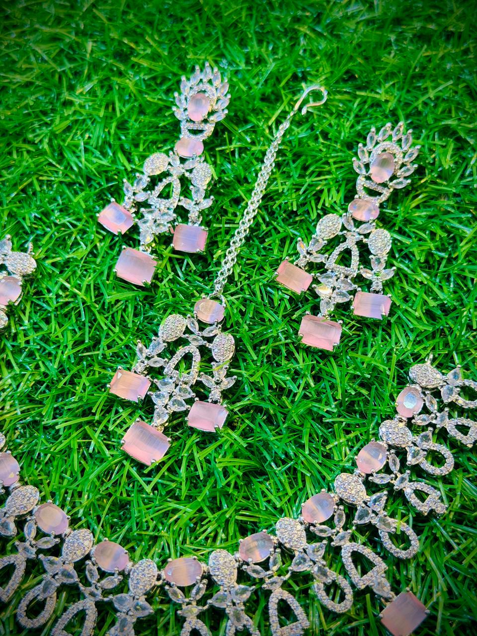 One Carat, Unique Design Necklace With Color Options