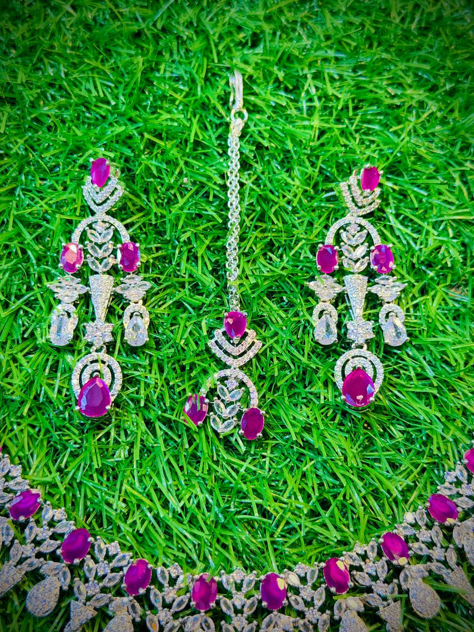 One Carat, Unique Design Necklace With Color Options