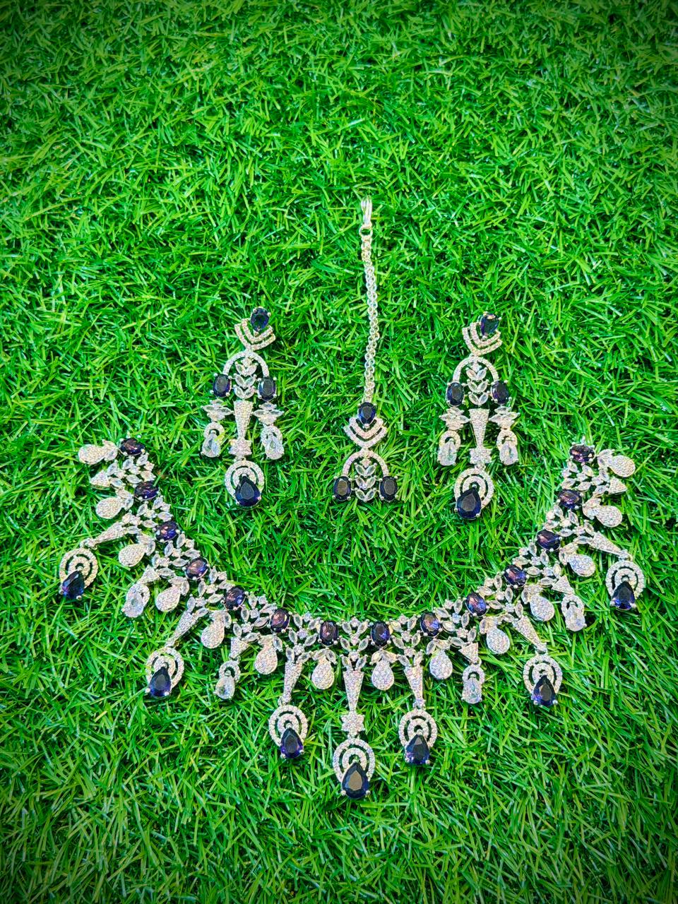 One Carat, Unique Design Necklace With Color Options