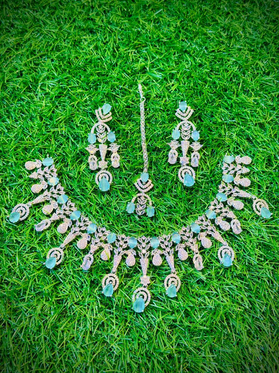 One Carat, Unique Design Necklace With Color Options