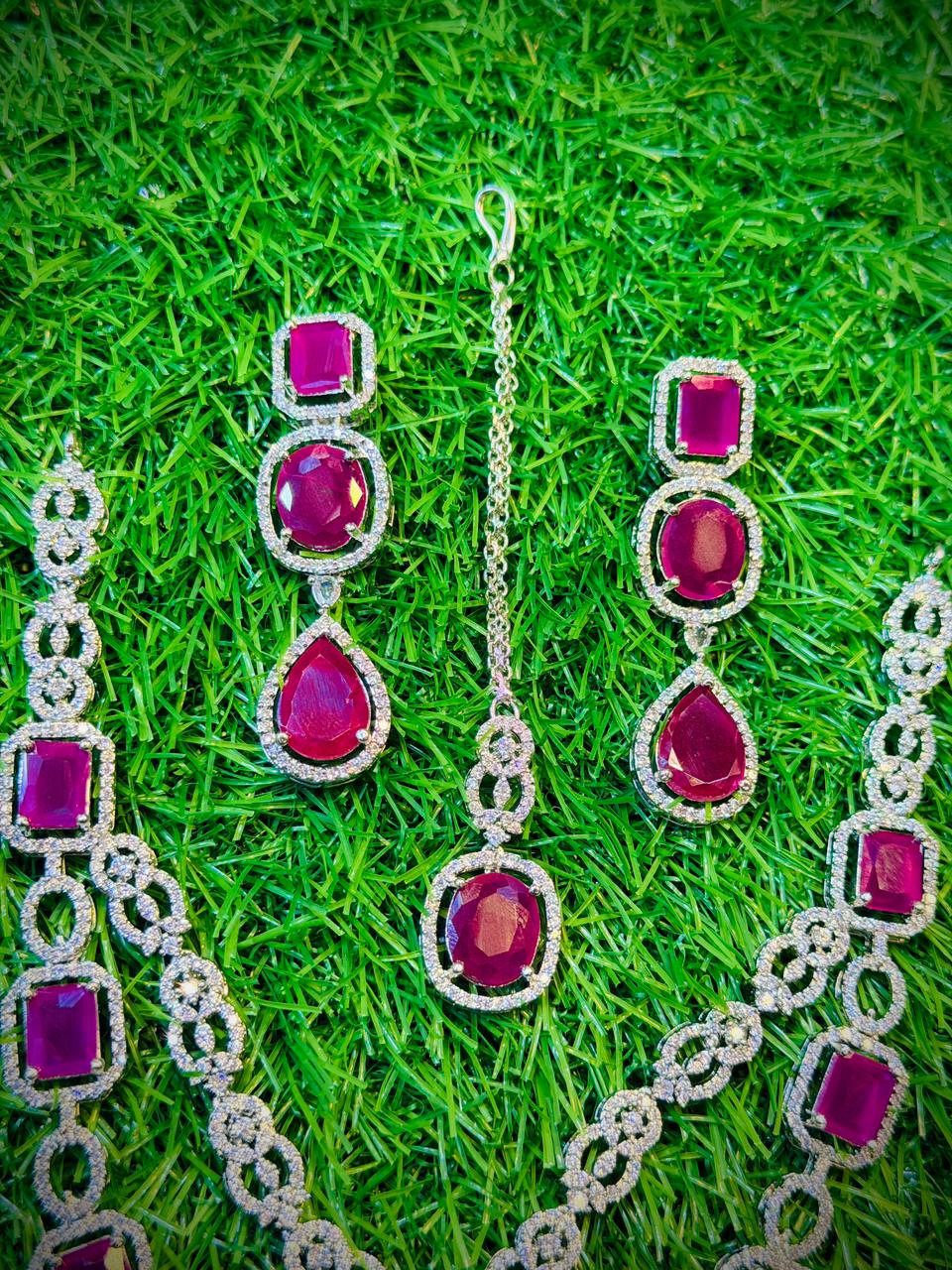 One Carat, Unique Long Necklace With Color Options