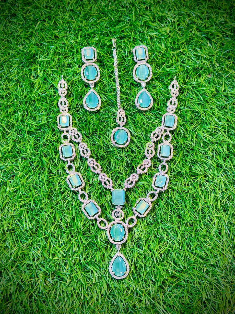 One Carat, Unique Long Necklace With Color Options