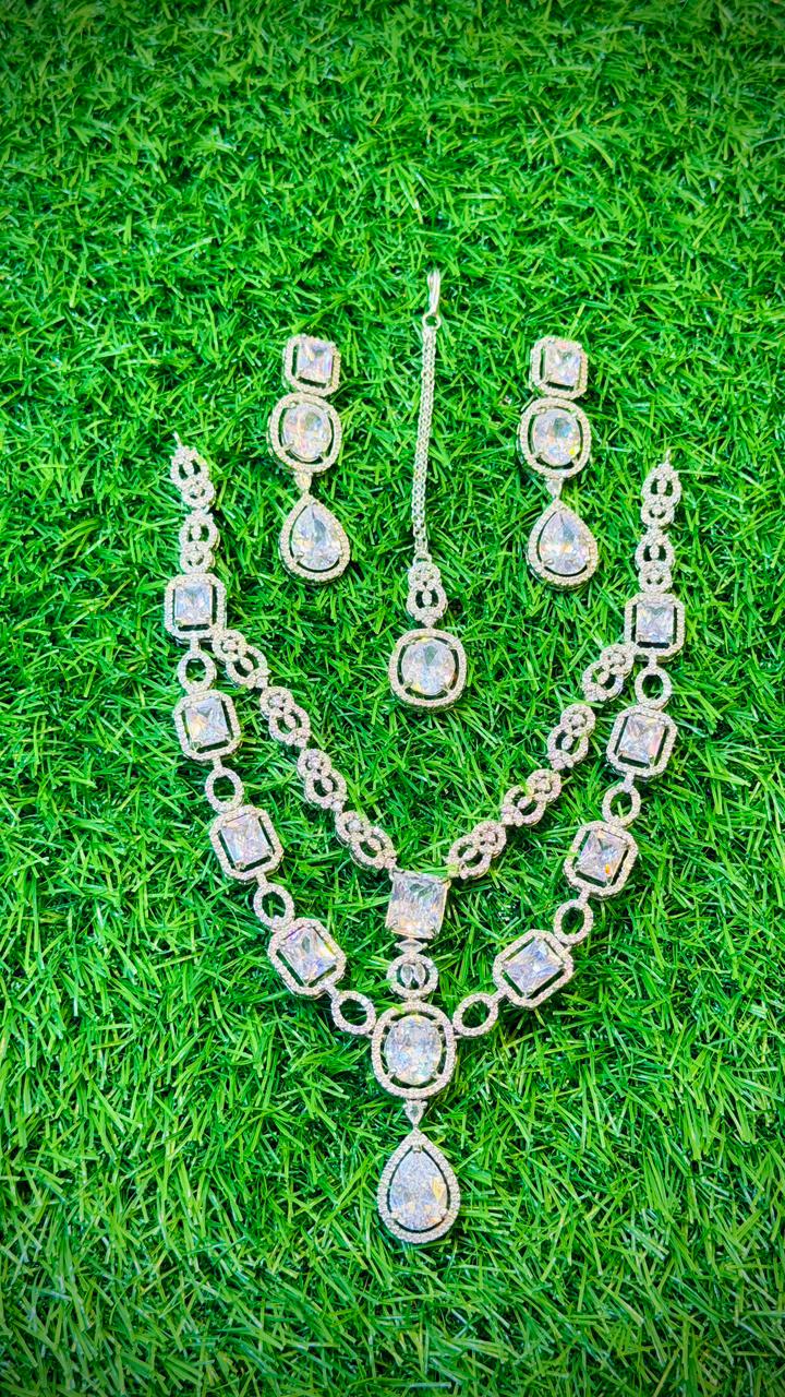 One Carat, Unique Long Necklace With Color Options