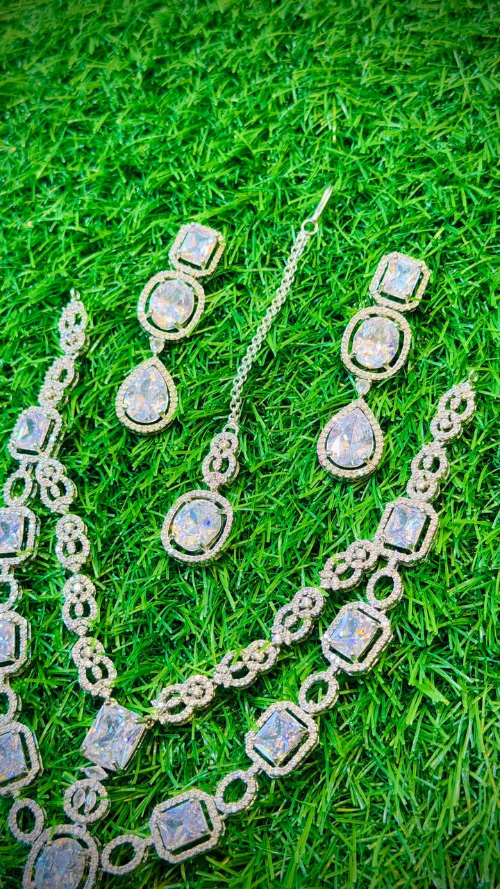One Carat, Unique Long Necklace With Color Options